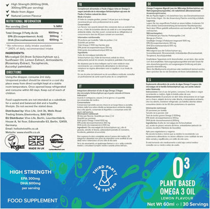 Pflanzliches Omega 3 60ml Öl